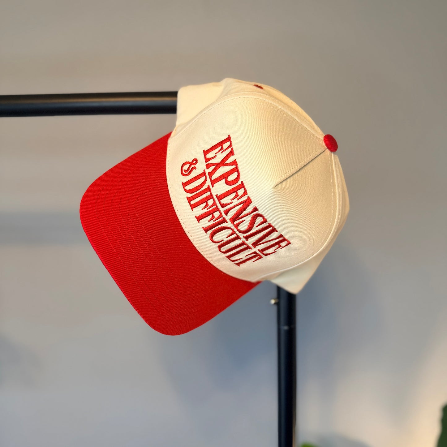 EXPENSIVE and DIFFICULT Trucker Hat | Red OS